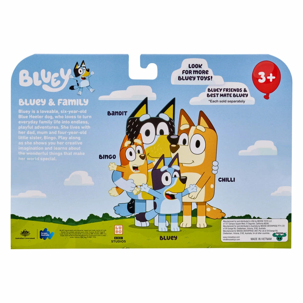BLUEY FIGURINE 4 PACK S7 BLUEY & FAMILY 2 BLUEY FIGURINE 4 PACK S7 BLUEY & FAMILY - Image 2