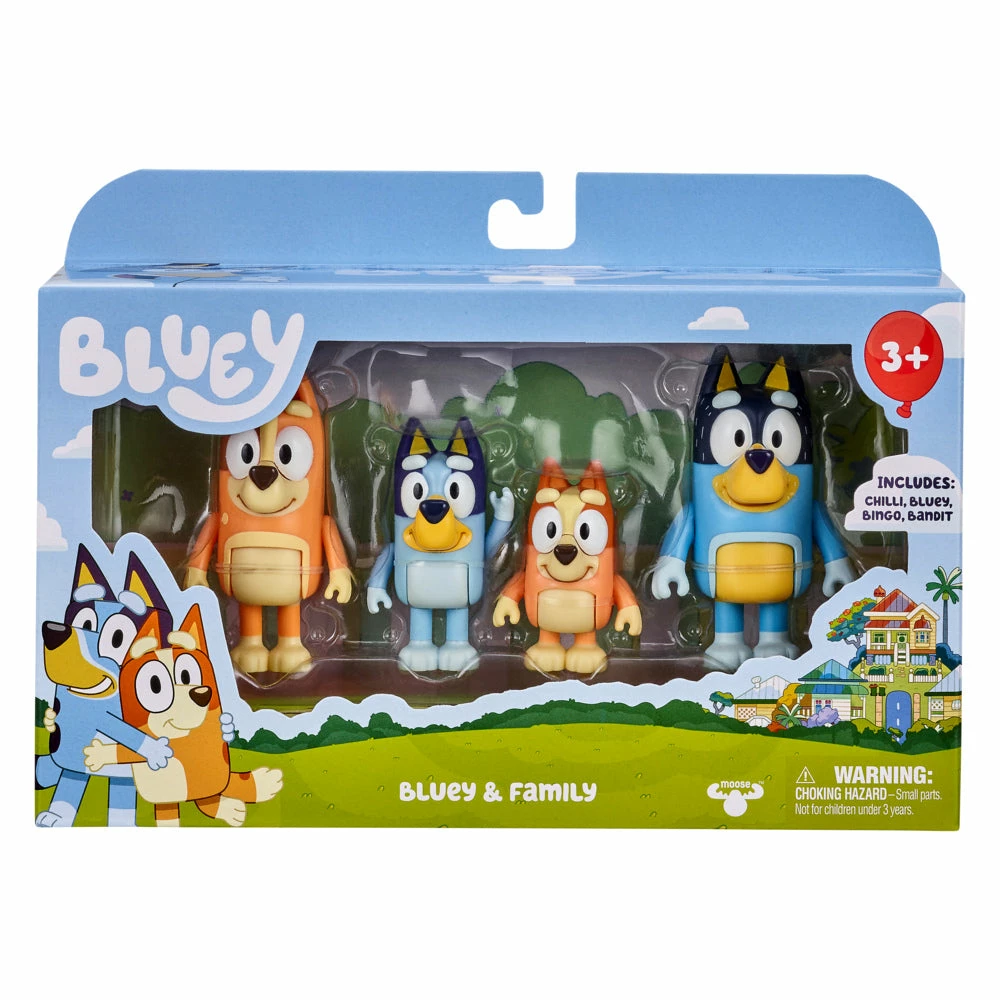 BLUEY FIGURINE 4 PACK S7 BLUEY & FAMILY 1 BLUEY FIGURINE 4 PACK S7 BLUEY & FAMILY