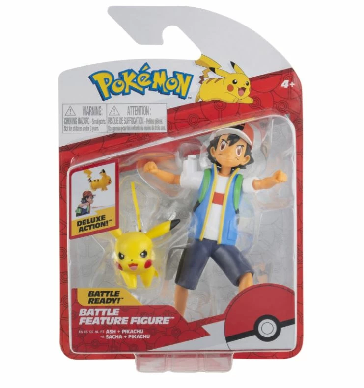 POKEMON BATTLE FEATURE FIGURE ASH + PIKACHU 1 POKEMON BATTLE FEATURE FIGURE ASH + PIKACHU