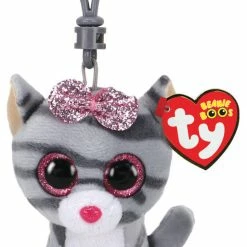 Ty BEANIE BOOS - CLIP KIKI GREY CAT