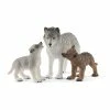 SCHLEICH MOTHER WOLF WITH PUPS