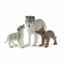 SCHLEICH MOTHER WOLF WITH PUPS