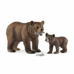 SCHLEICH GRIZZLY BEAR MOTHER WITH CUB
