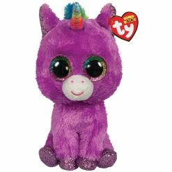 Ty BEANIE BOOS - REGULAR ROSETTE PURPLE UNICORN