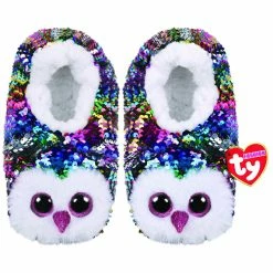TY SEQUIN SLIPPER SOCKS - OWEN MEDIUM