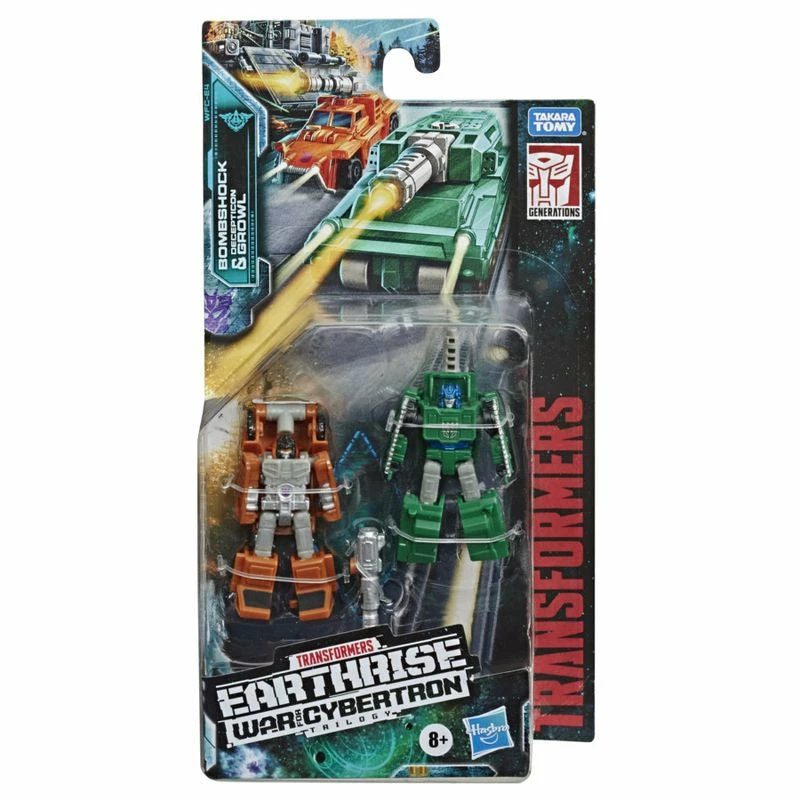 TRANSFORMERS WAR FOR CYBERTRON MICROMASTER FIGURE BOMBSHOCK & DECEPTICON GROWL