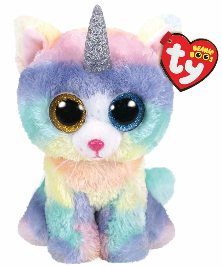 Ty BEANIE BOOS - REGULAR HEATHER CAT WITH HORN - Image 2