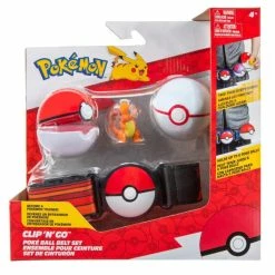 POKEMON CLIP 'N' GO POKE BALL BELT SET WITH CHARMANDER
